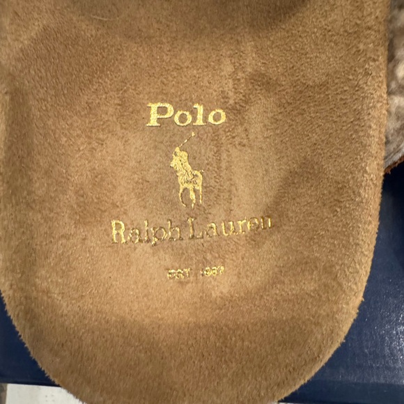 POLO RALPH LAUREN Turbach Shearling-Lined Suede Clog Size 10.5D - Picture 5 of 9